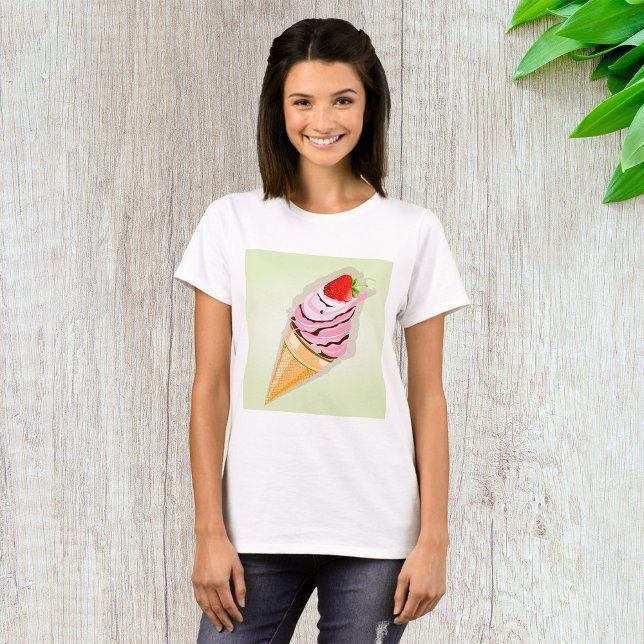Camiseta Helado Con Fresa (Subido por el creador)