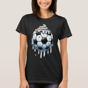 Camiseta Helado Con Salpicaduras De Fútbol Para Niños Niña