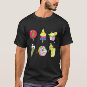 Camiseta Helado Cream Lollipop Bebida de limón Donut Cupcak
