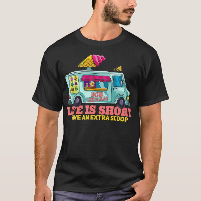 Camiseta Helado Cream Truck Gift Ice Cream Man Driver  (Anverso)
