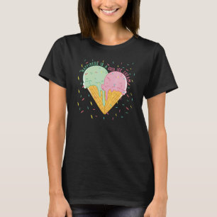 Camiseta Helado Crema Corazón Verano Helado Crema de Hielo