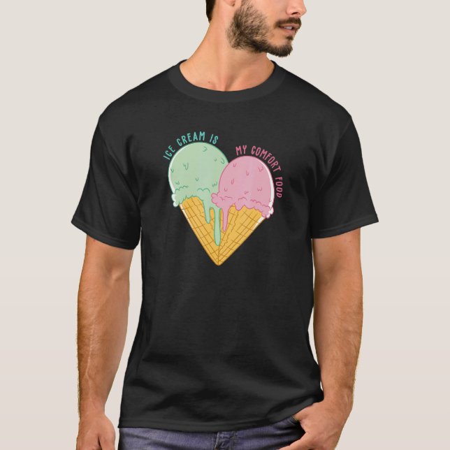 Camiseta Helado Crema Corazón Verano Helado Crema de Hielo  (Anverso)