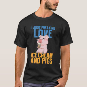 Camiseta Helado crema de cerdo Kawaii Anime regalo lindo