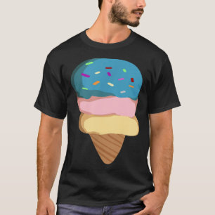 Camiseta Helado Crema De Helado De Cono Para Chicas Y Mujer