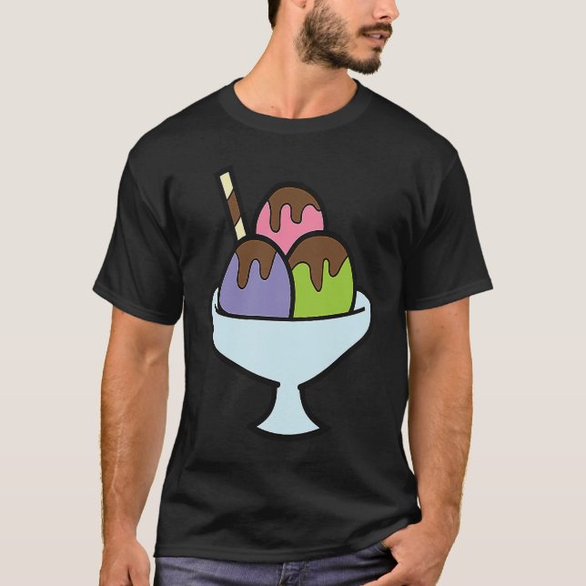 Camiseta Helado Crema De Hielo Gelato Verano (Anverso)