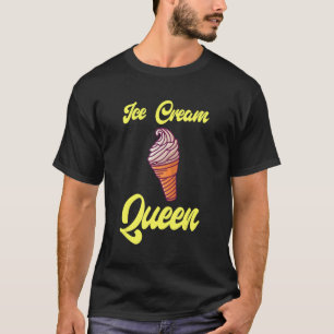 Camiseta Helado crema Reina postre de comida