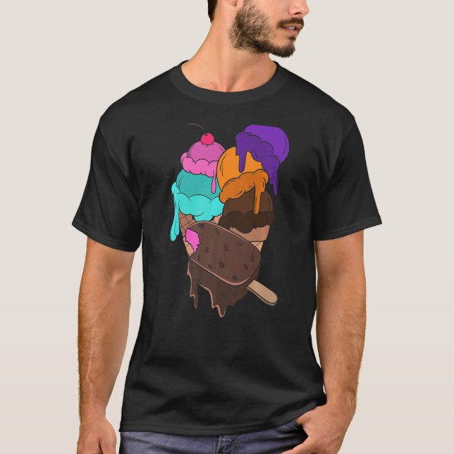 Camiseta Helado Crema Verano Dulce postre Helado Premium (Anverso)