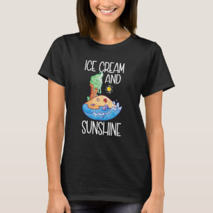 Camiseta Helado Crema Y Verano De Sol Gelato Congelado