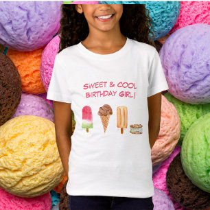 Camiseta Helado de Acuarela y Paletas Dulce y Fresco