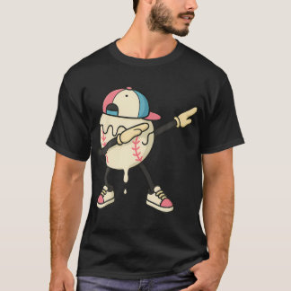 Camiseta Helado de béisbol goteo haciendo dab de béisbol