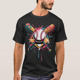 Camiseta Helado de béisbol goteo Juventud Respeta El