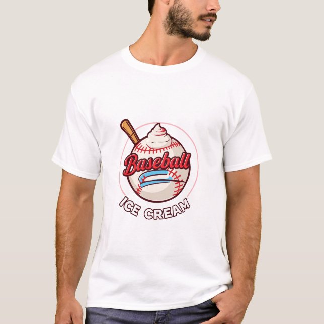 Camiseta helado de béisbol para los amantes de los deportes (Anverso)