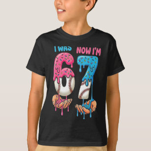 Camiseta Helado De Béisbol Tenía 6 Ahora Tengo 7 Divertido