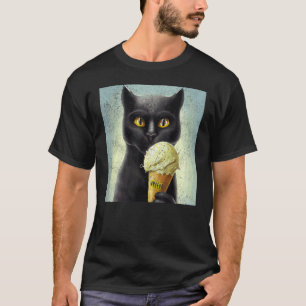 Camiseta Helado de Fútbol de Gato Negro