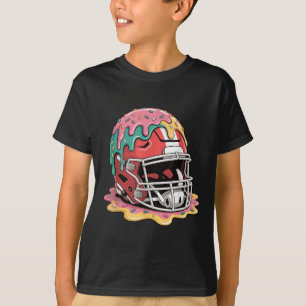 Camiseta Helado de fútbol que gotea _ Casco goteando helado
