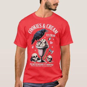 Camiseta Helado de galleta y crema Carnicero Mirlo divertid