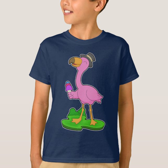 Camiseta helado de gofre de flamenco (Anverso)