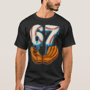 Camiseta Helado de goteo de béisbol 67 Estilo de vida de bé