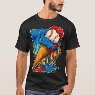 Camiseta Helado de goteo de béisbol 6 7 Número 67 Seis Siet