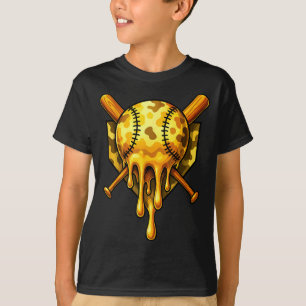 Camiseta Helado de goteo de béisbol Camuflaje Diseño genial