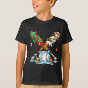 Camiseta Helado de goteo de béisbol hombres niños Navidad b