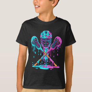 Camiseta Helado de goteo de Lacrosse Casco Lax Palos Niños