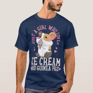 Camiseta Helado de Guinea Cerdo Kawaii