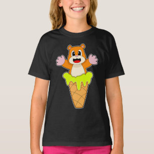 Camiseta Helado de Hamster Waffle