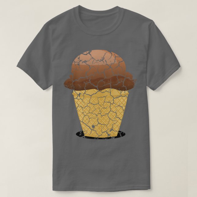 Camiseta helado de helado de foodie de cocina afligido 307 (Diseño del anverso)