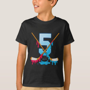 Camiseta Helado de hockey de 5 años goteo juventud 5º cumpl