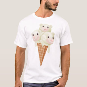 Camiseta Helado de oso de oso polar suave y gracioso café c
