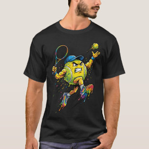Camiseta Helado De Pelota De Tenis Con Goteo De Arcoíris