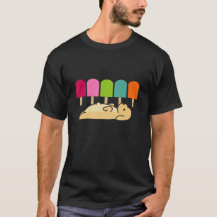 Camiseta Helado de perros divertidos hambriento de comida