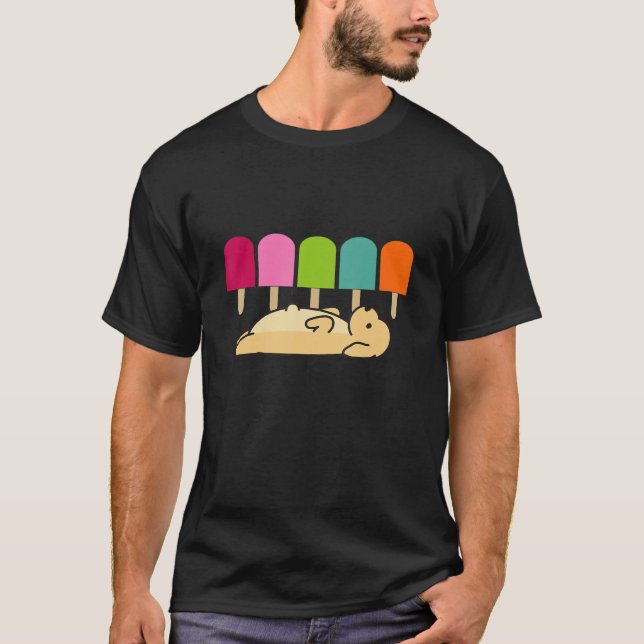 Camiseta Helado de perros divertidos hambriento de comida (Anverso)