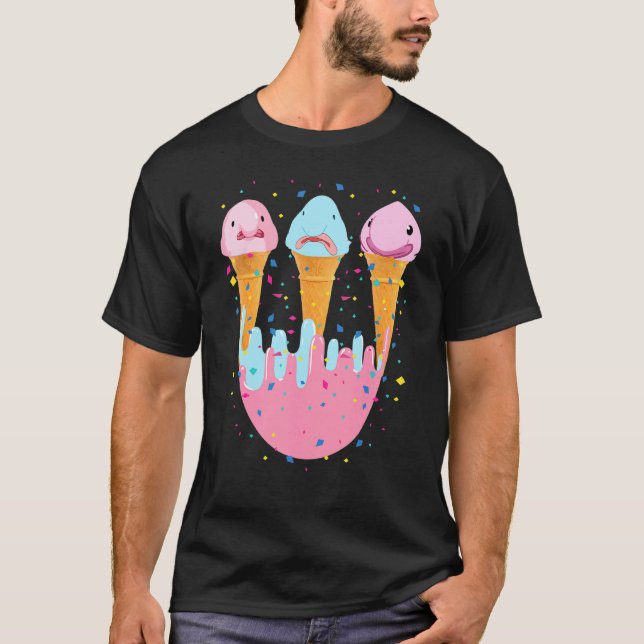 Camiseta Helado de Pez Blob  Pez Blob Feo (Anverso)