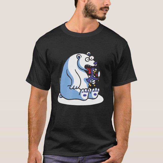 Camiseta helado de pingüino de oso polar divertido (Anverso)