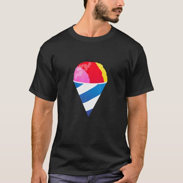 Camiseta Helado de postre de helado de cono de nieve motead (Anverso)