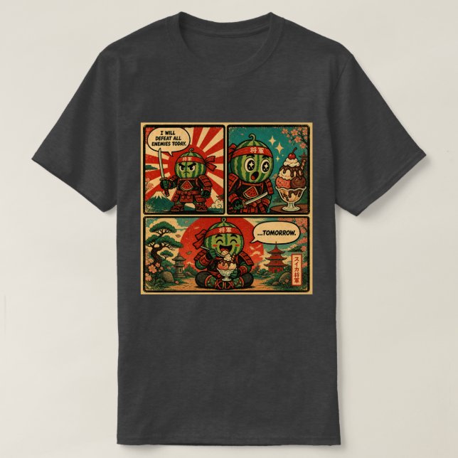 Camiseta Helado de Shogun de Sandía — Procrastinación Diver (Diseño del anverso)