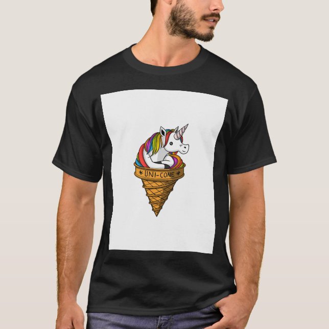 Camiseta Helado de Unicornio (Anverso)