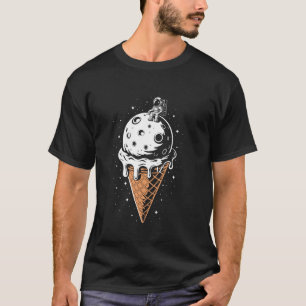 Camiseta Helado De Vainilla Con Astronauta Lindo Luna En Co