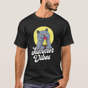 Camiseta Helado de verano de Vibes Cono Británico de Shorth