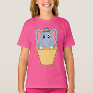 Camiseta helado de waffle de elefante