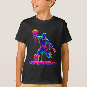 Camiseta Helado Derretido Líquido Goteante Jugador De Esquí