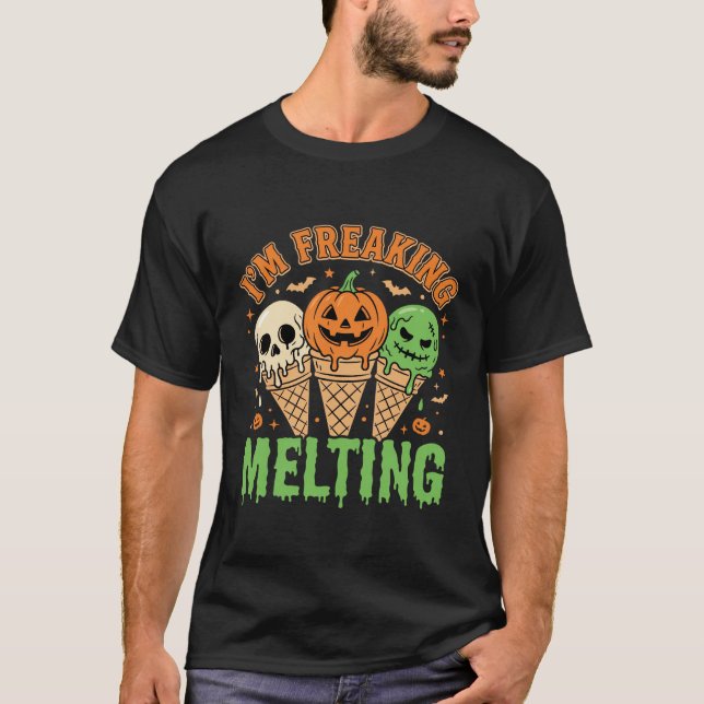 Camiseta Helado Derritiéndose en Halloween (Anverso)