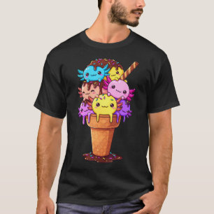 Camiseta Helado Divertido de Ajolotes