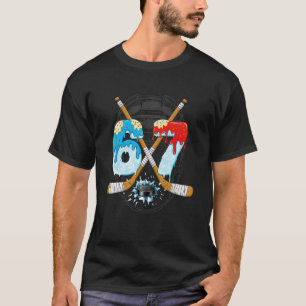 Camiseta Helado Divertido de Hockey 67 Derritiéndose Helado