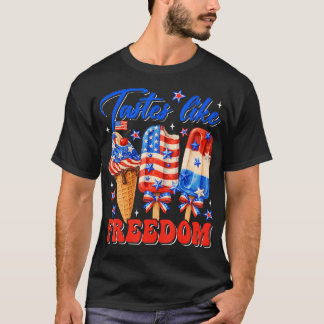 Camiseta Helado en Paleta Sabor a Libertad Patriótico