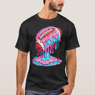 Camiseta Helado Goteante Fútbol Purpurina Americano