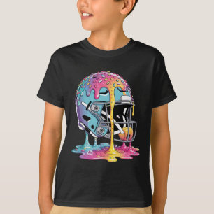 Camiseta Helado Goteo Fútbol Cosas Chicos Qb Rb Liniero W