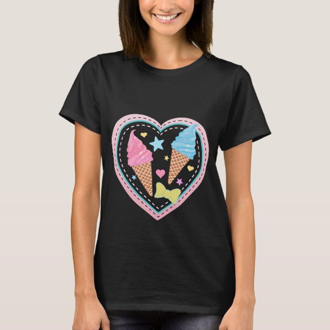 Camiseta Helado - negro (Anverso)